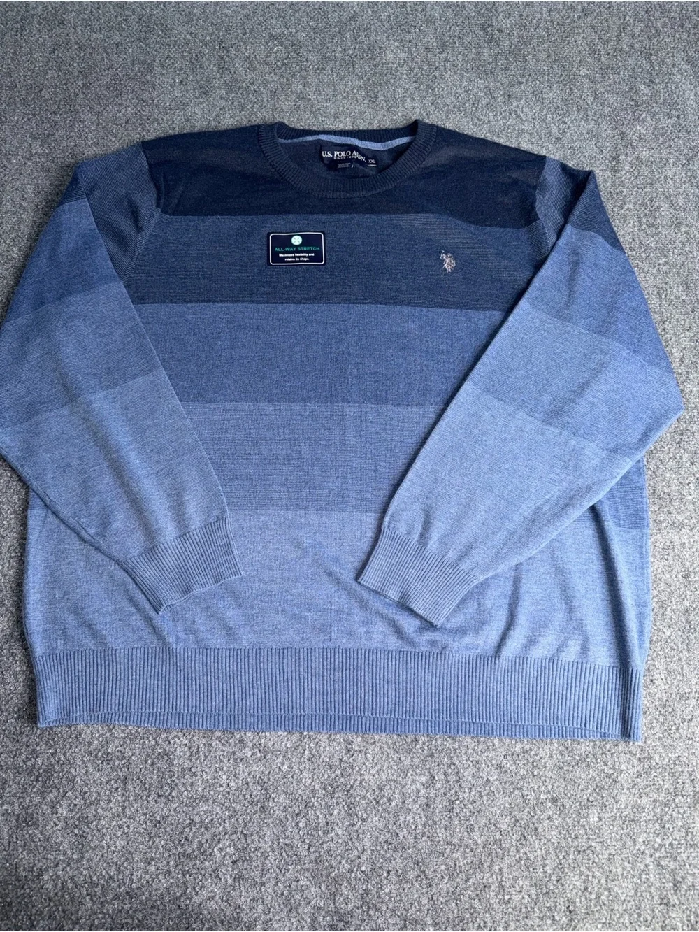 U.S. Polo Assn. Men’s Blue Gradient Crewneck Sweater